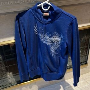 Harley-Davidson small zip up sweatshirt.